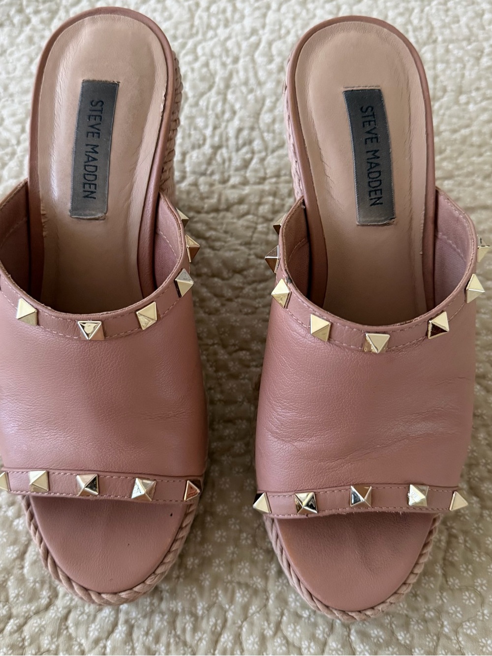 Steve Madden Studded Slide Wedges